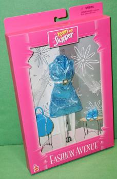 Mattel - Barbie - Fashion Avenue - Teen Skipper - Metallic Blue/Silver Dress - Outfit